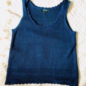 Ralph Lauren Blue Linen Vest M